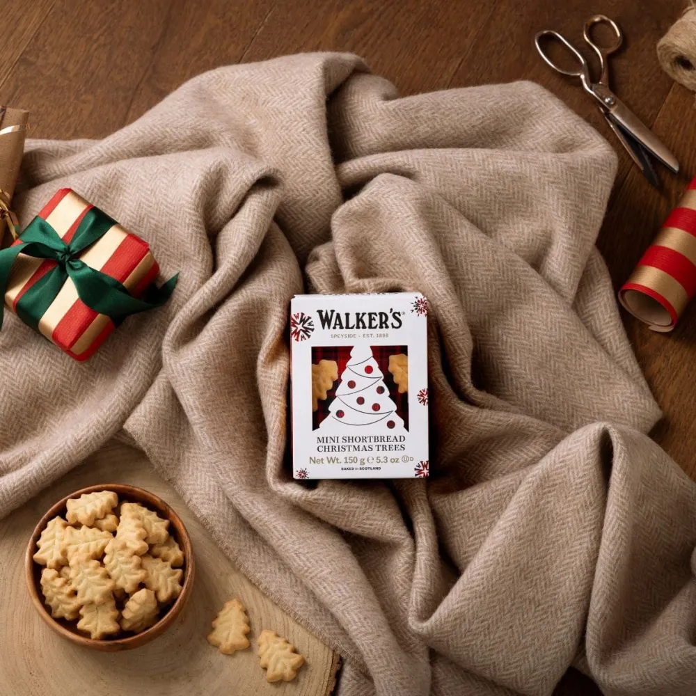 Walker's Shortbread Co. Walkers Festive Mini Shortbread Christmas Trees Box 150g- Biscuits