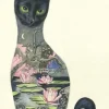 Watercolor Black Cat Greeting Card- Greeting Cards