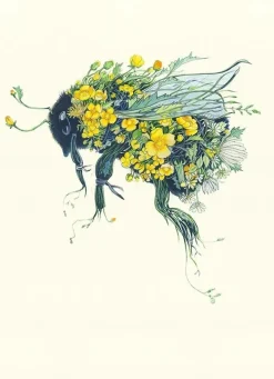 Watercolor Bumblebee Greeting Card- Greeting Cards