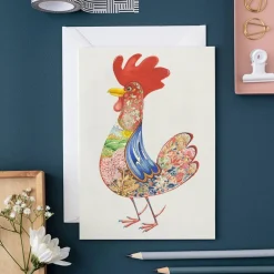 Watercolor Cockerel Greeting Card- Greeting Cards