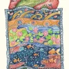 Watercolor Crocodile Asleep Greeting Card- Greeting Cards
