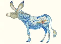 Watercolor Donkey Greeting Card- Greeting Cards