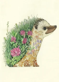 Watercolor Hedgehog Greeting Card- Greeting Cards