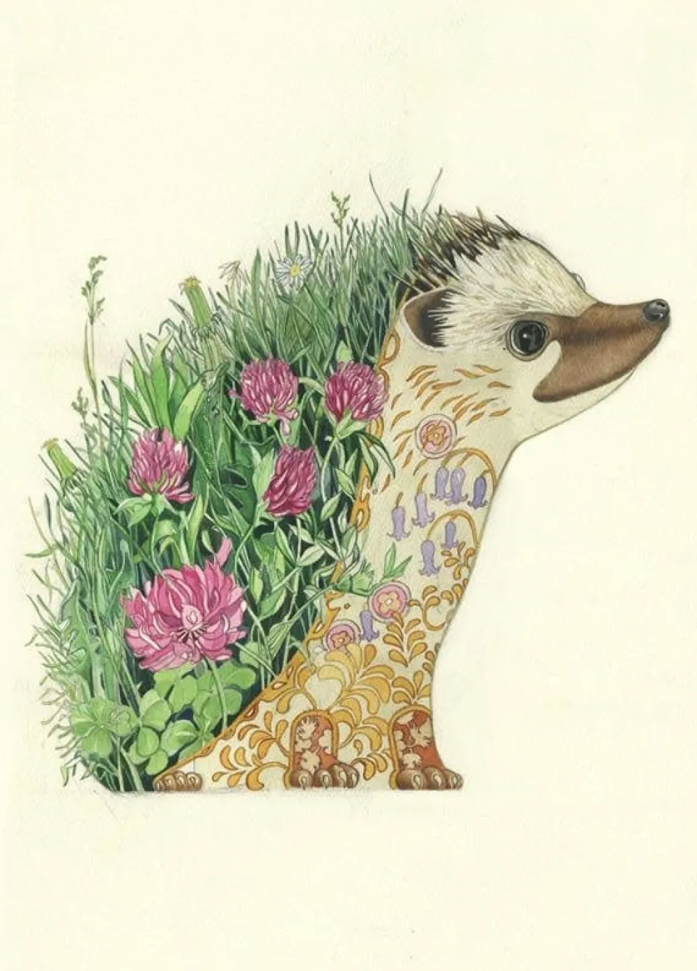 Watercolor Hedgehog Greeting Card- Greeting Cards