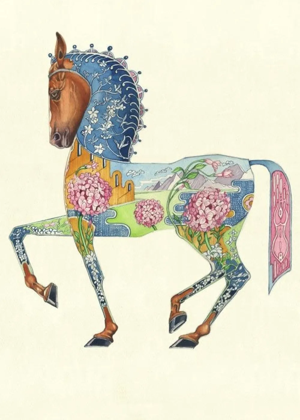 Watercolor Horse Greeting Card- Greeting Cards