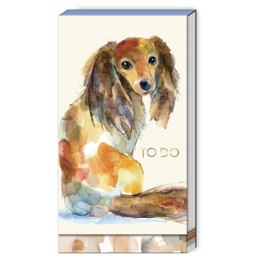 Watercolor Pets Dogs Dachshund Tall Notepad- Journals & Other Stationery