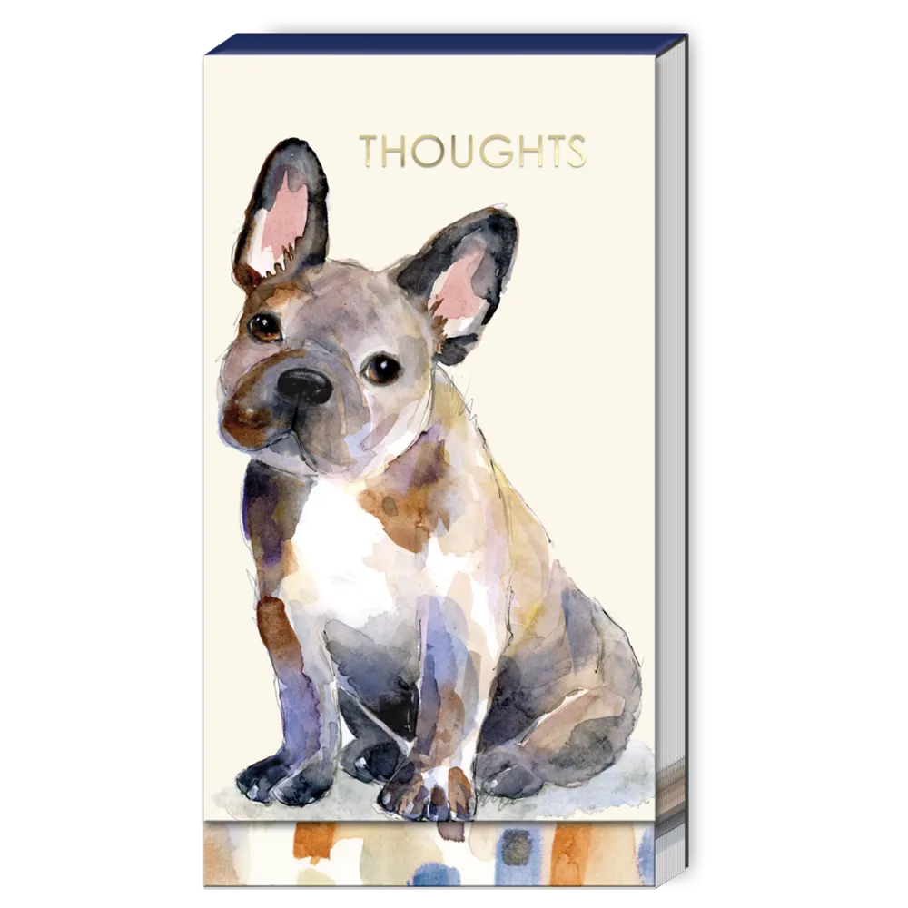 Watercolor Pets Dogs French Bulldog Tall Notepad- Journals & Other Stationery