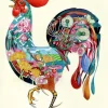 Watercolor Rooster Greeting Card- Greeting Cards