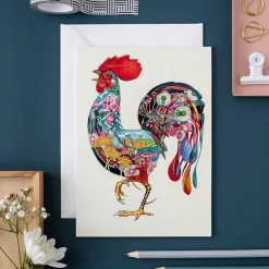 Watercolor Rooster Greeting Card- Greeting Cards