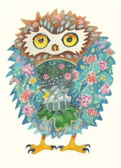 Watercolor Tawny Owl Greeting Card- Greeting Cards