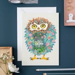 Watercolor Tawny Owl Greeting Card- Greeting Cards