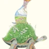 Watercolor The Tortoise and the Hare Greeting Card- Greeting Cards