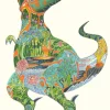 Watercolor Tyrannosaurus Rex Greeting Card- Greeting Cards