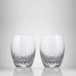 Waterford Lismore Essence Double Old Fashioned Pair- Glasses & Steins|Waterford