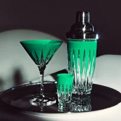 Waterford New Year Firework Green Martini Glass Pair- Waterford|Glasses & Steins