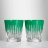 Waterford New Year Green Firework Tumblers Pair- Waterford|Glasses & Steins