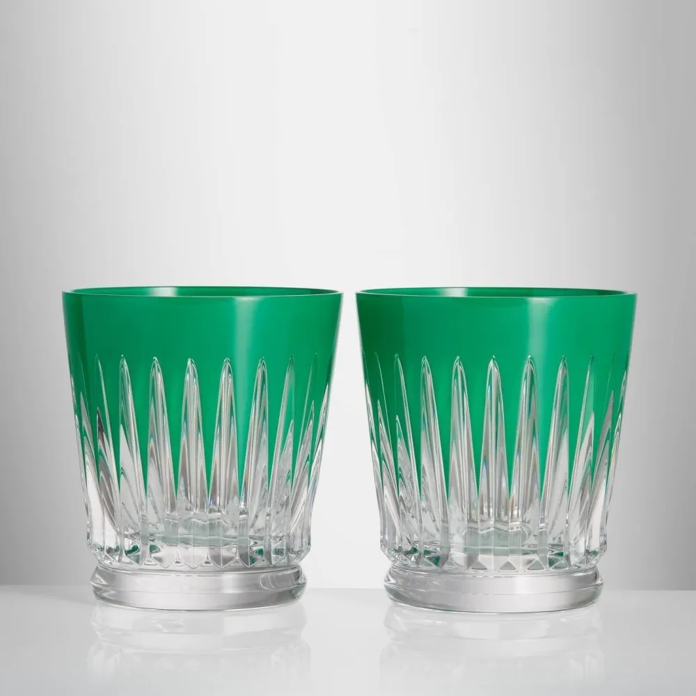 Waterford New Year Green Firework Tumblers Pair- Waterford|Glasses & Steins