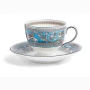 Wedgwood Florentine Turquoise Teacup & Saucer- Teacups & Saucers
