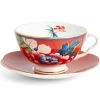 Wedgwood Paeonia Blush Teacup & Saucer Red- Teacups & Saucers