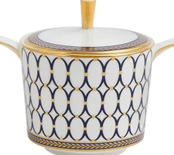 Wedgwood Renaissance Gold Sugar Caddy- Creamers & Sugar Bowls