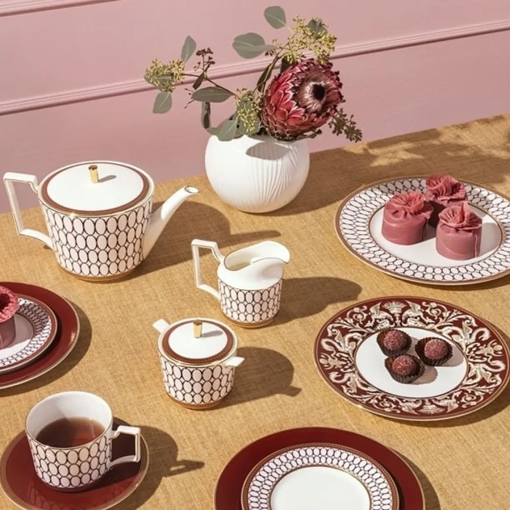 Wedgwood Renaissance Red Teapot- Teapots