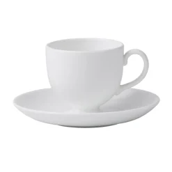 Wedgwood White Teacup & Saucer- Teacups & Saucers