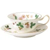 Wedgwood Wild Strawberry Peony Teacup & Saucer- Teacups & Saucers