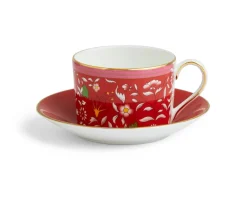 Wedgwood Wonderlust Crimson Jewel Teacup & Saucer- Teacups & Saucers
