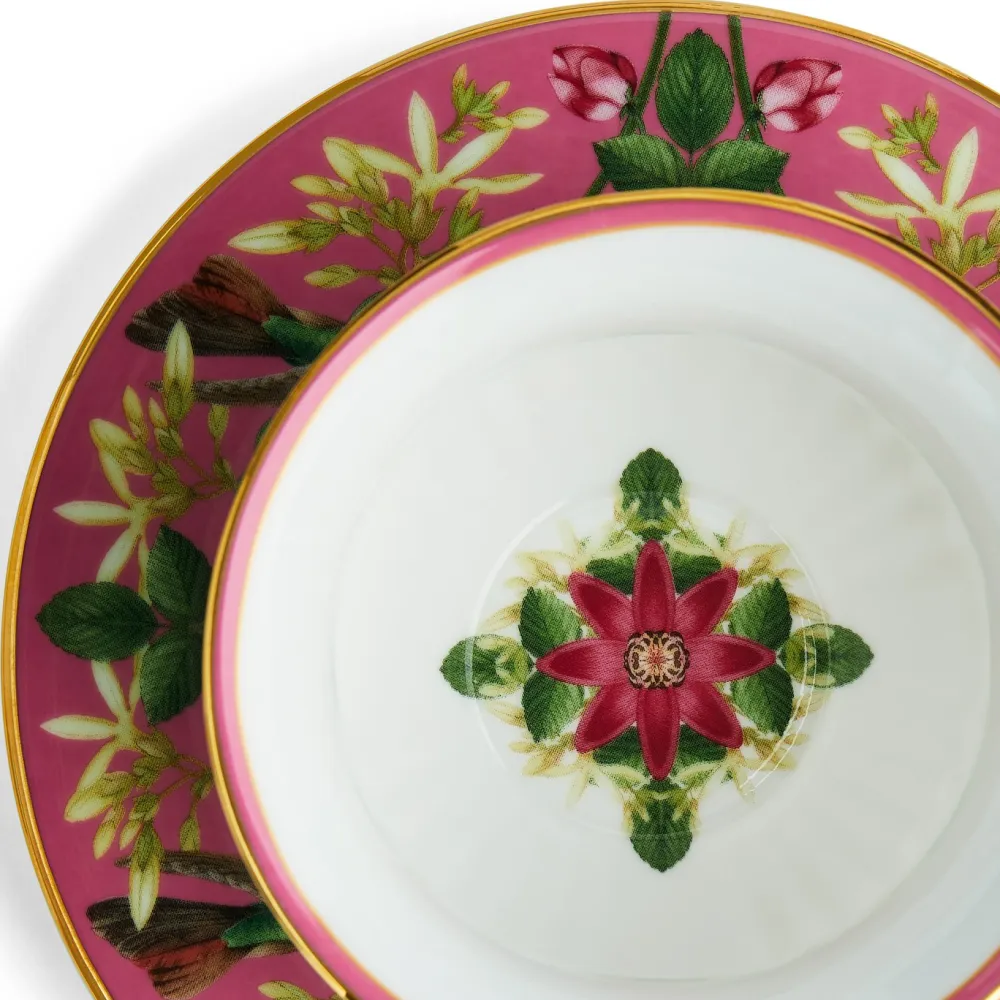 Wedgwood Wonderlust Pink Lotus Teacup & Saucer- Teacups & Saucers