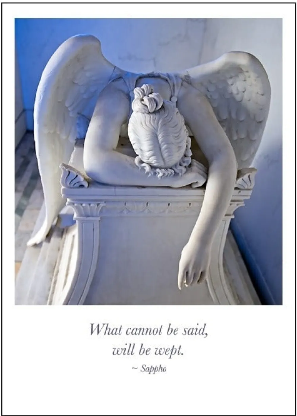 Weeping Angel Sympathy Card- Greeting Cards