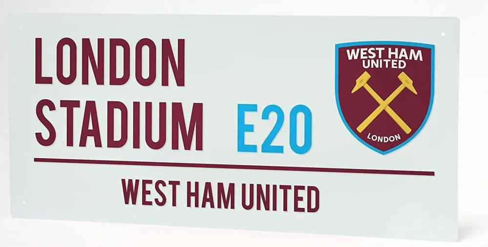 West Ham United Football Club Metal Sign- Football Clubs