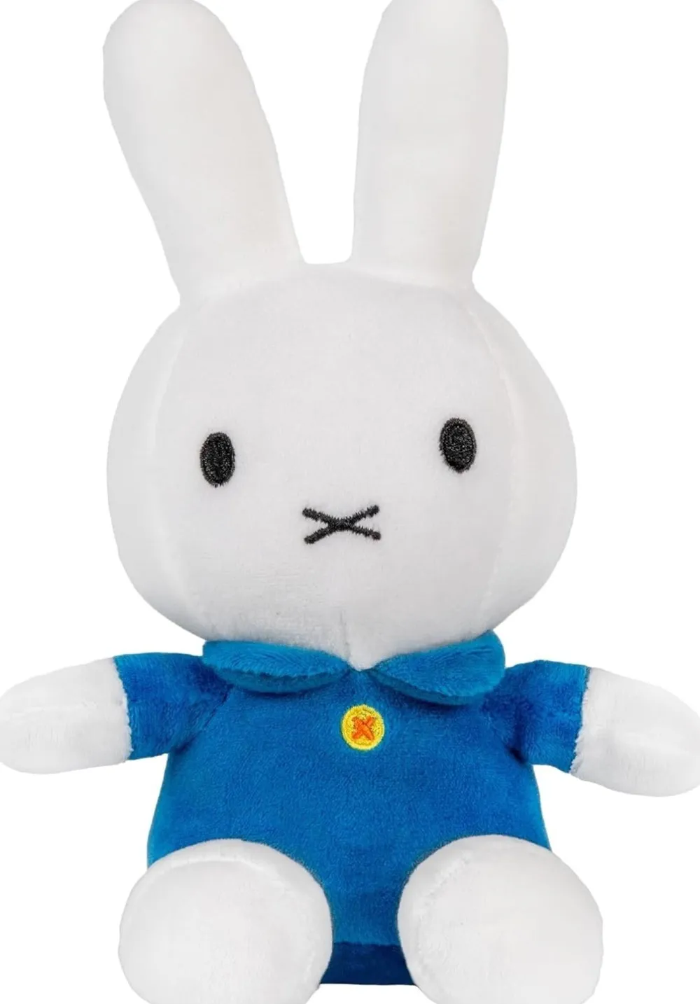 White Miffy 8" Plush Toy with Blue Dress- Soft Toys|Toys