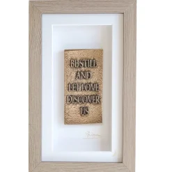 Wild Goose Studio Be Still & Let Love Discover Us (Grey Frame)- Wall Decor|Wild Goose Bronzes
