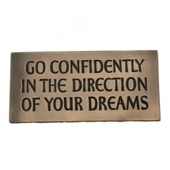 Wild Goose Studio Go Confidently in the Direction of Your Dreams Wall Plaque- Wild Goose Bronzes