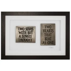 Wild Goose Studio Two Souls with but a Single Thought Plaque (Framed)- Wild Goose Bronzes