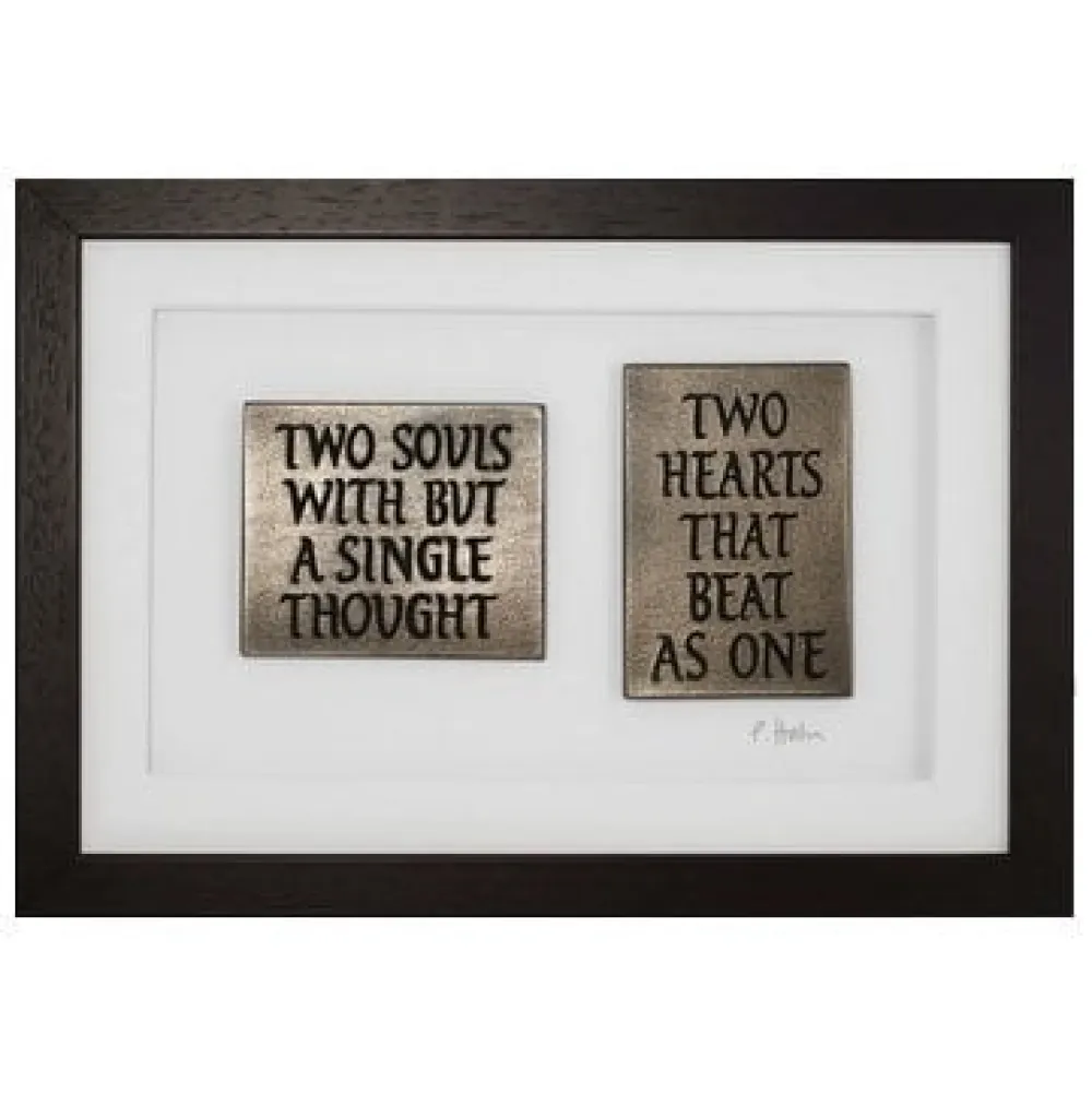 Wild Goose Studio Two Souls with but a Single Thought Plaque (Framed)- Wild Goose Bronzes