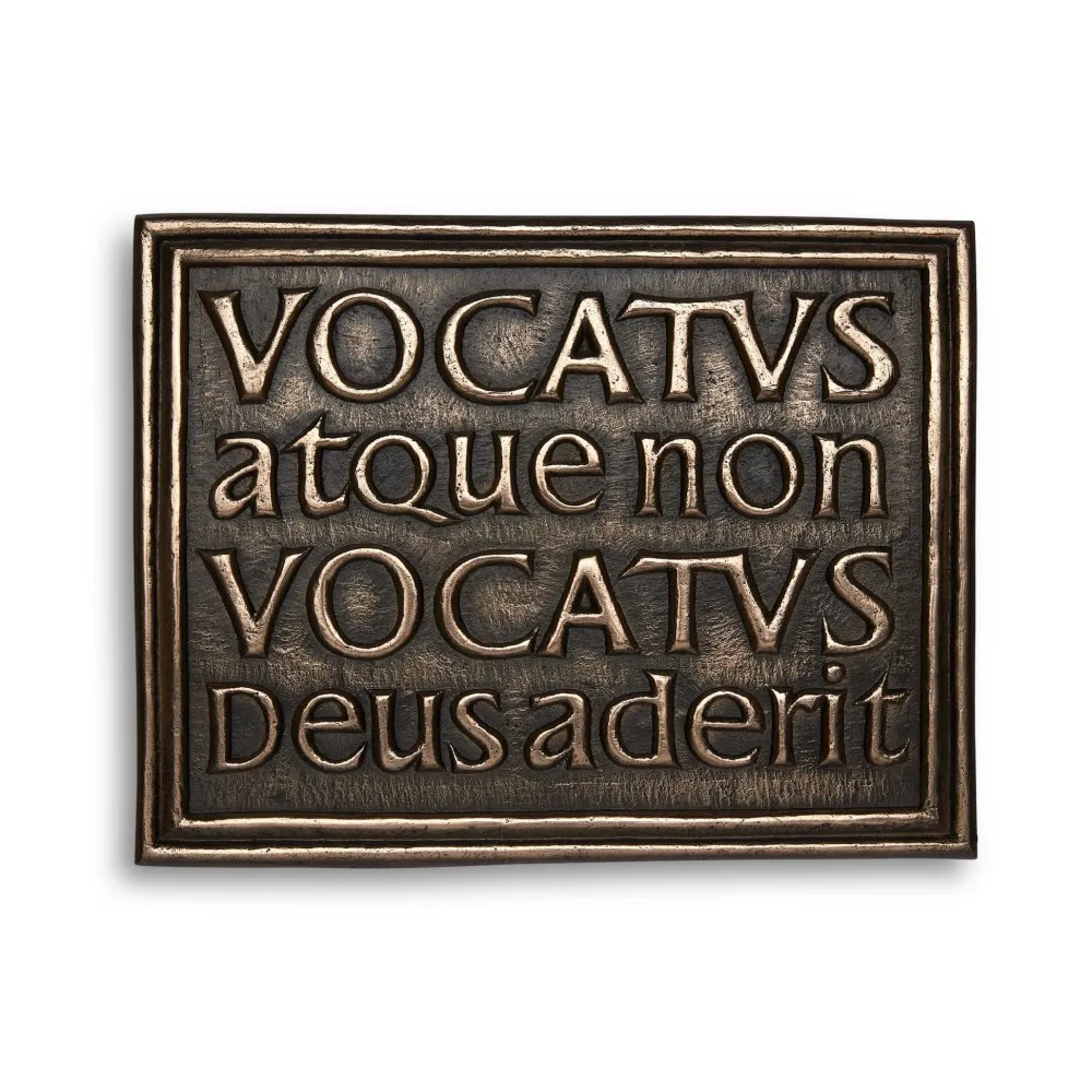 Wild Goose Studio Vocatus Atque Non Vocatus Deus Aderit Plaque- Wall Decor|Wild Goose Bronzes