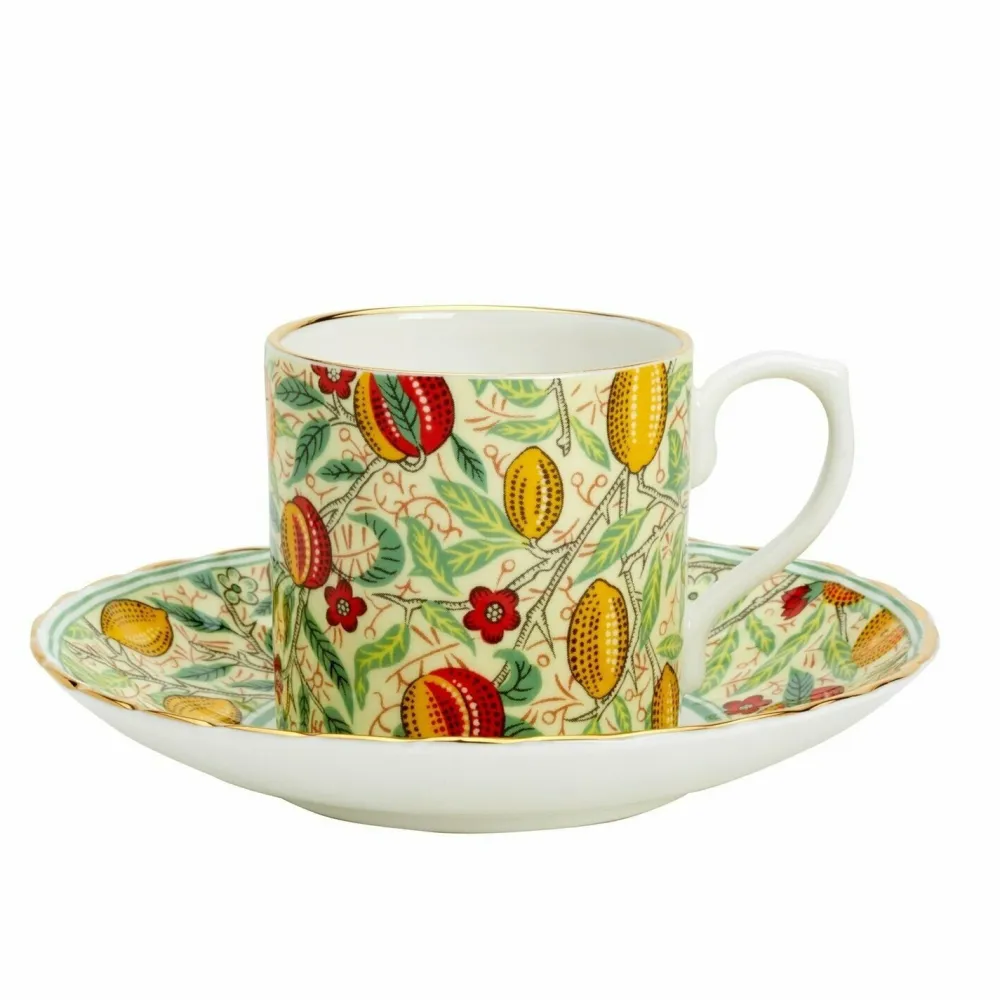 William Morris Pomegranate Demitasse Cup & Saucer- Teacups & Saucers