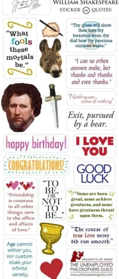 William Shakespeare Quotable Notable Greeting Card- Cultural Icons|Greeting Cards