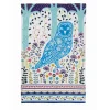 Woodland Owl Blue Tea Towel- Tea Towels