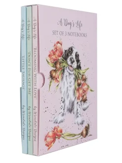 Wrendale A Dog's Life Notebooks, Set of 3- Journals & Other Stationery