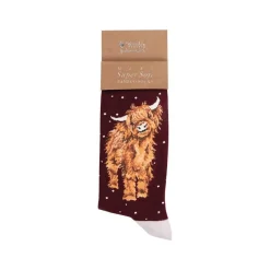 Wrendale 'A Highland Christmas' Highland Cow Men's Socks- Socks