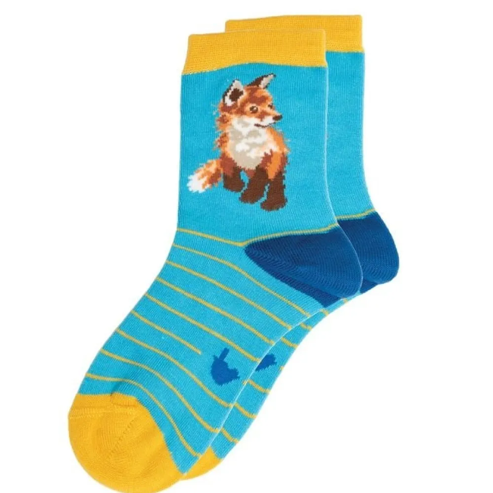 Wrendale 'Born to be Wild' Fox Children's Socks- Childrenswear