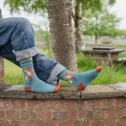 Wrendale 'Bright Eyed & Bushy Tailed' Fox Men's Socks- Socks