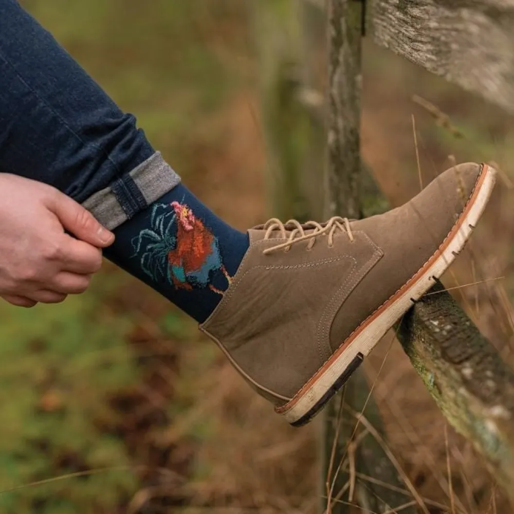 Wrendale 'Colours of the Rainbow' Cockerel Men's Socks- Socks