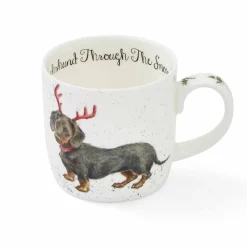 Wrendale 'Dachsund Through the Snow' Small Mug- Assorted Mugs