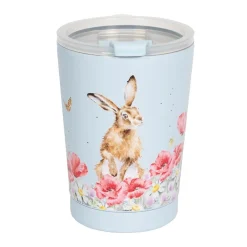 Wrendale Field Of Flowers Hare Thermal Travel Cup- Assorted Mugs