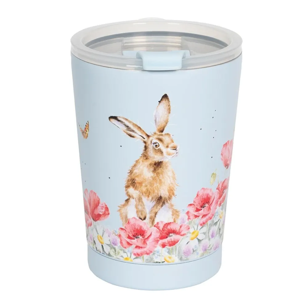 Wrendale Field Of Flowers Hare Thermal Travel Cup- Assorted Mugs