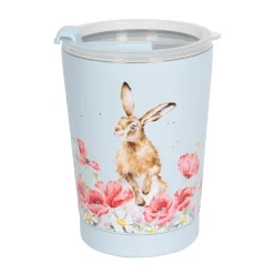 Wrendale Field Of Flowers Hare Thermal Travel Cup- Assorted Mugs