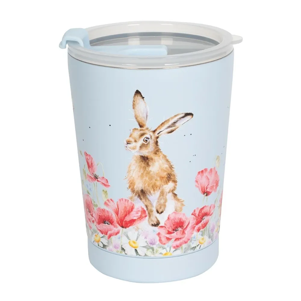 Wrendale Field Of Flowers Hare Thermal Travel Cup- Assorted Mugs